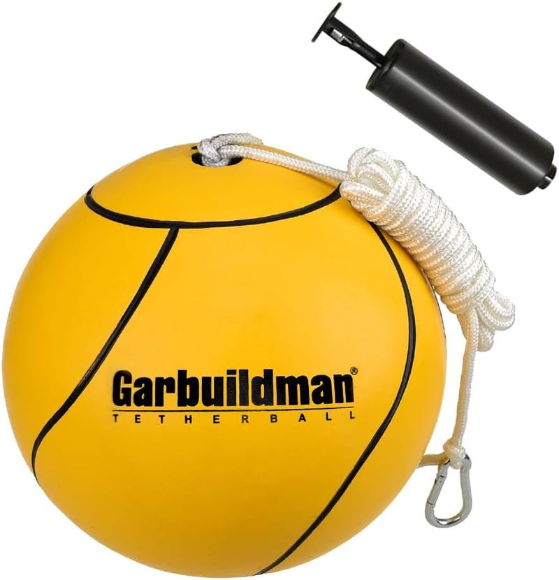 Garbuildman كرة تيثربول بحجم 8" مع مجموعة حبال مطاطية - Image 1